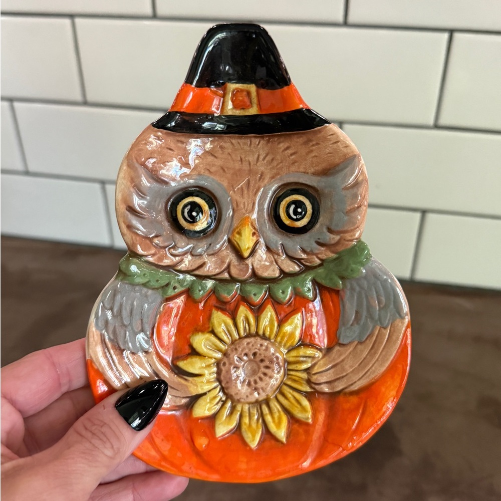BOGO Johanna Parker Halloween Owl spoon rest